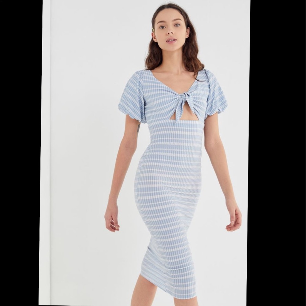 UO Tie in the front midi dress